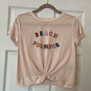 “Beach Por Favor” Light Pink T-shirt.